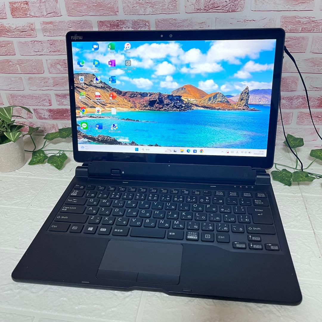 ★タッチパネル美品 SSD128GB メモリ8GB★Q738/SB PC166