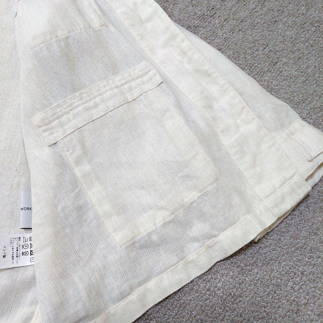 FRAMeWORK　ワーカーズブルゾン　アイボリー　インド製リネン100%　F