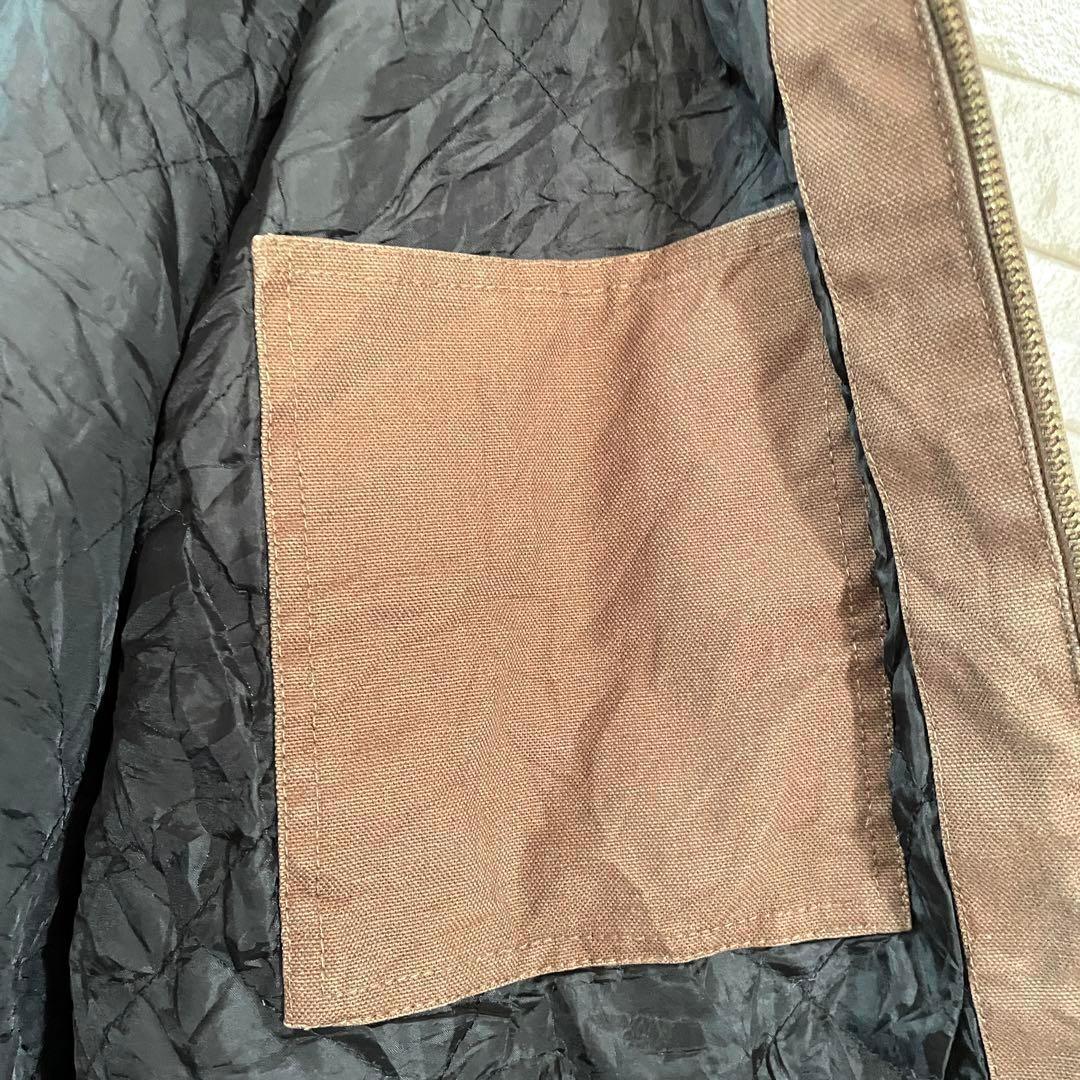 ディッキーズ アクティブジャケット 刺繍 裏地キルティング 茶 ブラウン XL