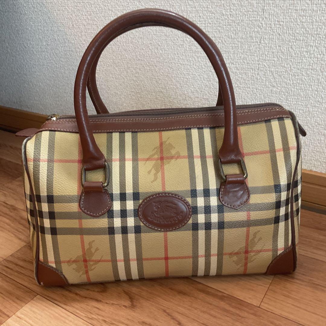 Burberry バーバリー　ボストンバッグ　チェック柄