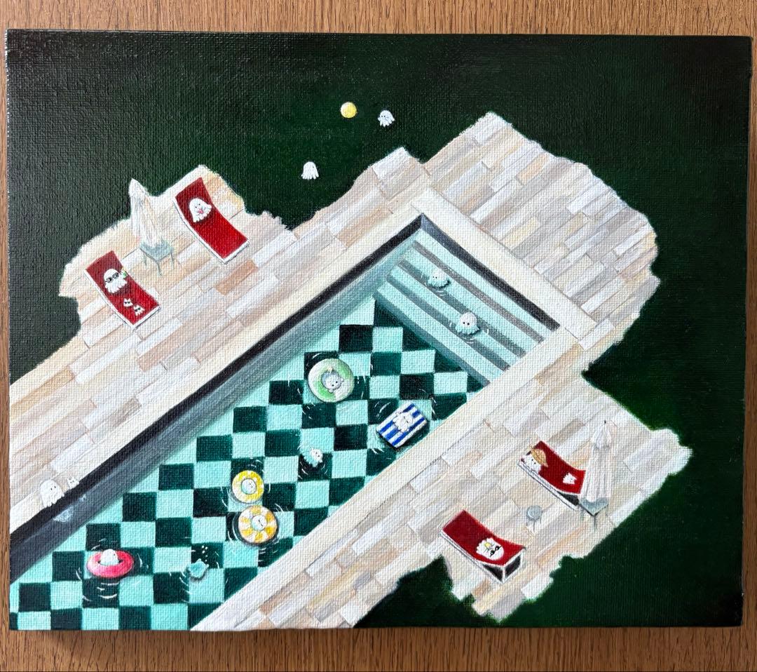 holiday アクリル画　F3