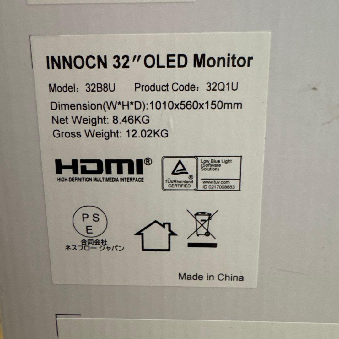 4K OLEDモニター　INOCCN 32インチ