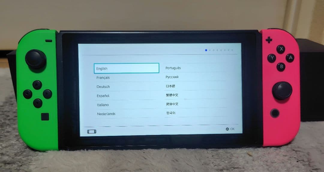 [訳あり]Nintendo Switch 本体+付属品一式 緑/ネオンピンク