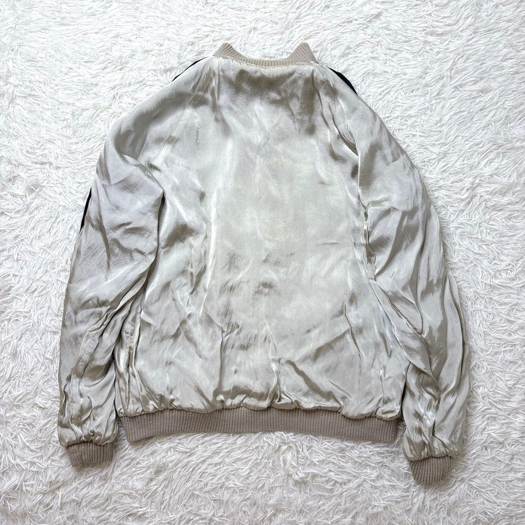 CROPPED HEADS 鶴 亀 刺繍 スカジャン リバーシブル L ブラック