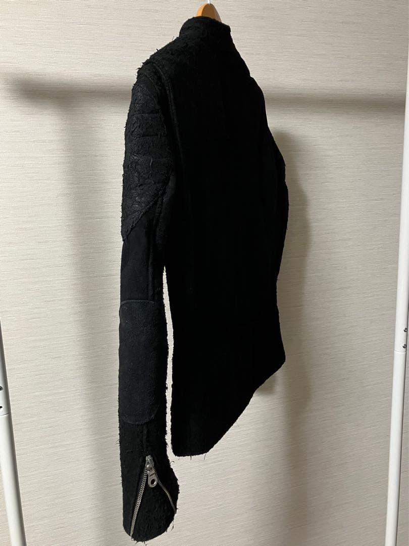 BACKBONEスエードシングルライダースジャケット北原哲夫バックボーンレザー