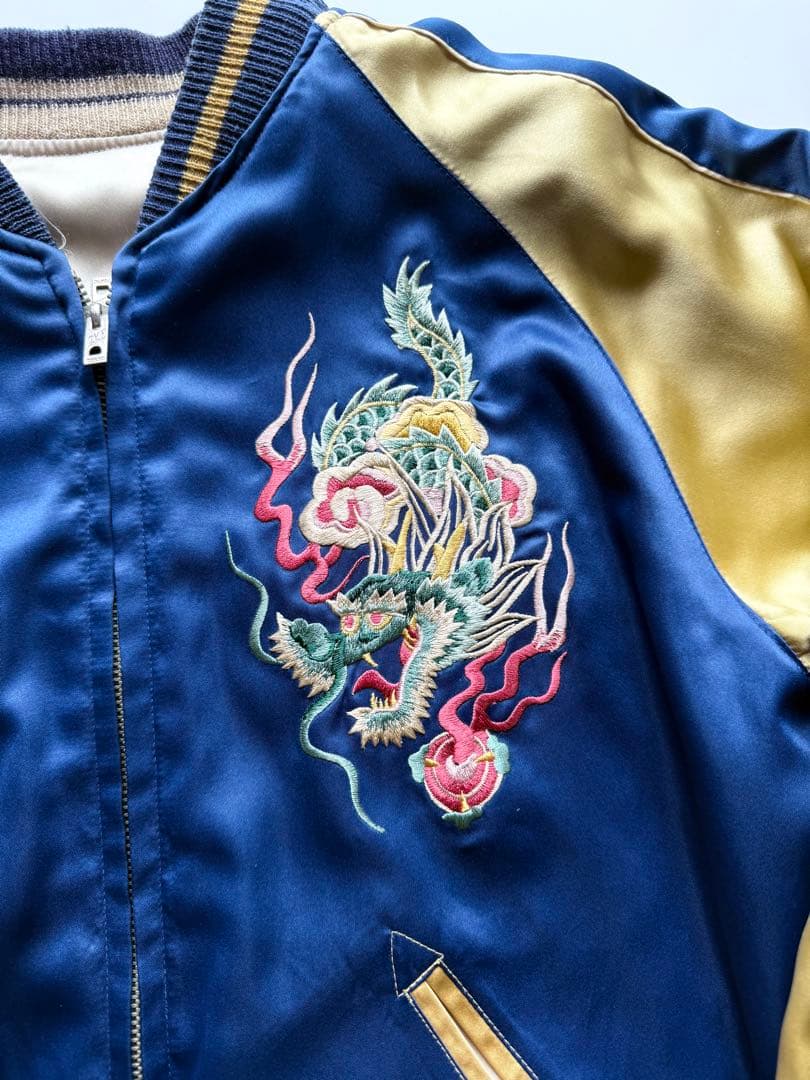 ヴィンテージ・ビンテージ品★テーラー東洋　スカジャン 虎 鷲 ドラゴン刺繍