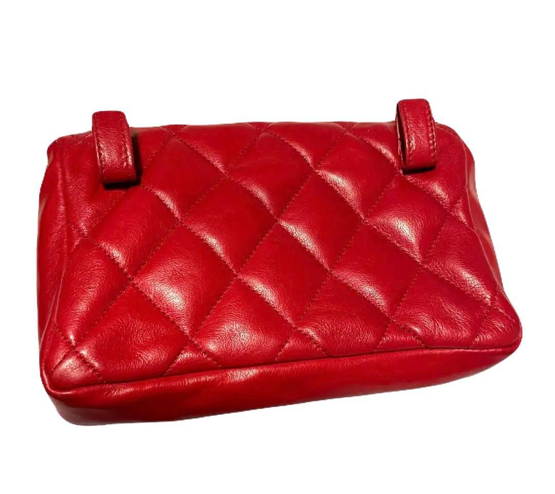 Y*n様 シャネル　マトラッセ ラムスキン ターンロック ミニ ウエストポーチC