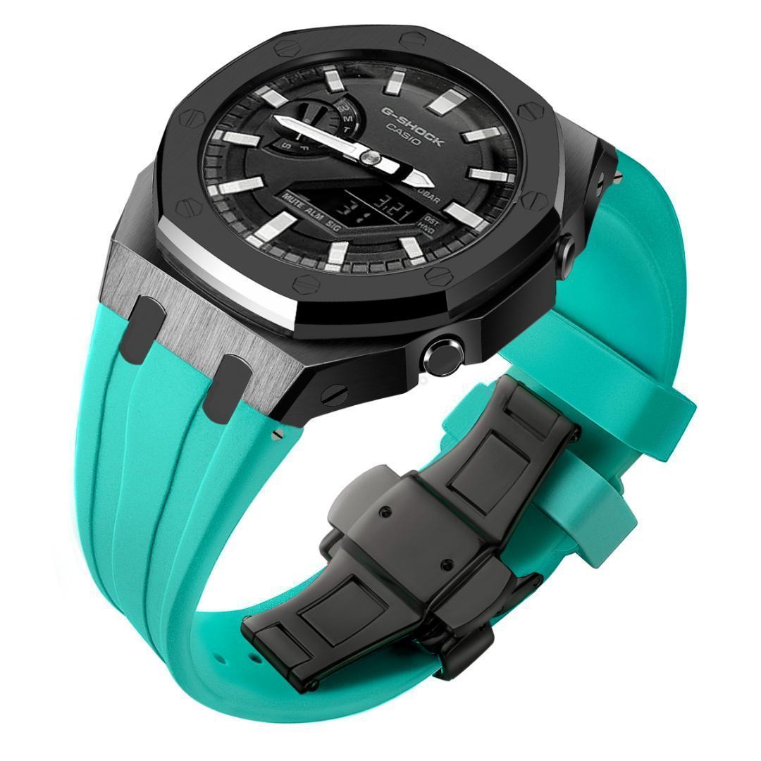 GA-2100 GA-2110 第四世代ベゼル&ベルト カスタム パーツ 黒＆黒