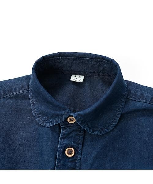 45R スーピマ オックス の Mシャツ インディゴ 焦