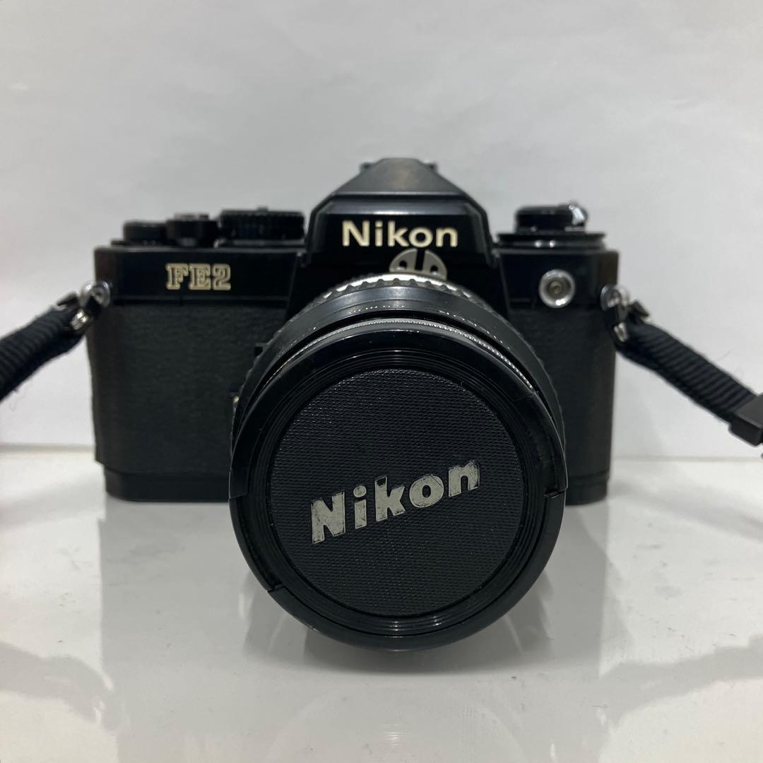 カ*有様 Nikon FE2 ブラックボディ　フィルム一眼レフ　カメラ