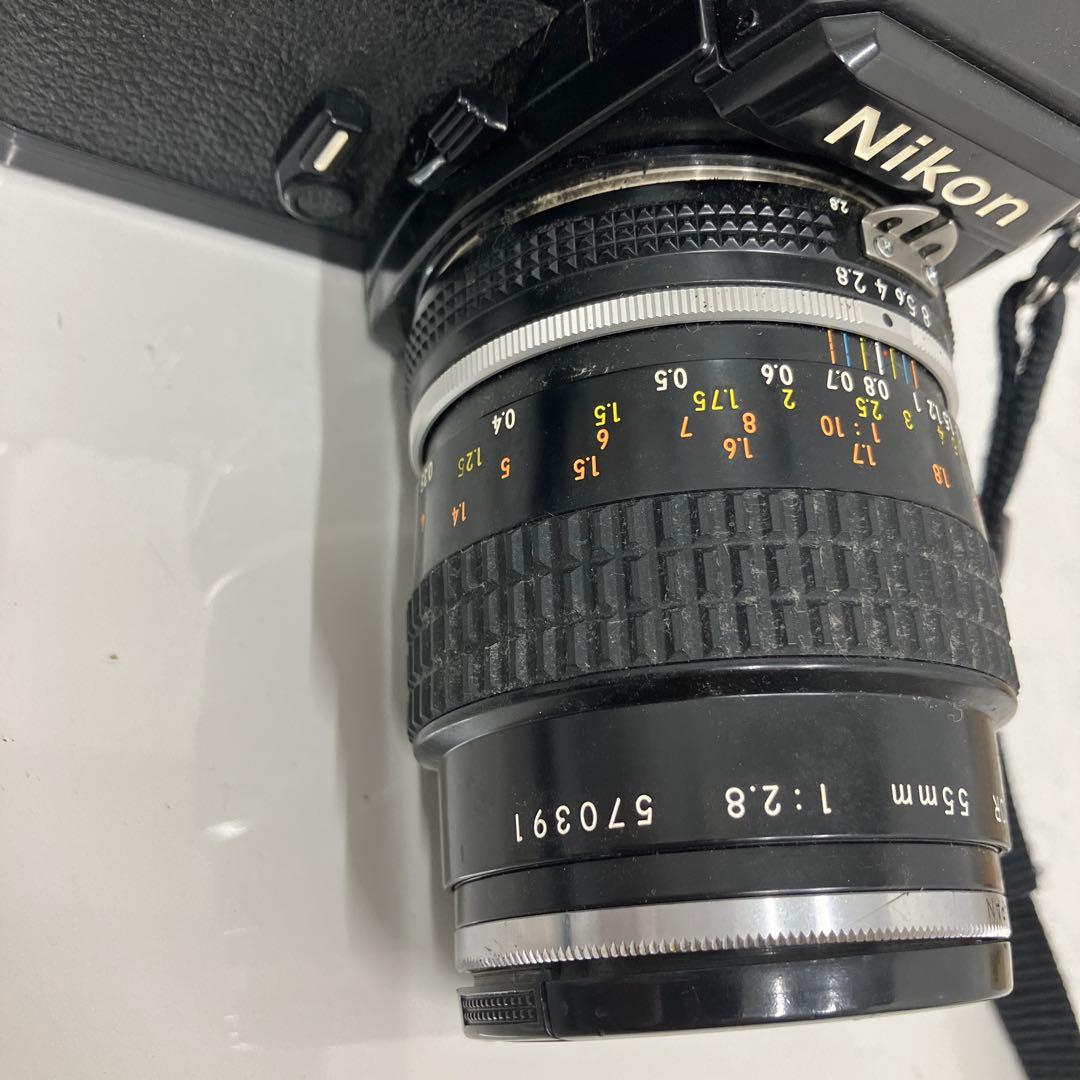 カ*有様 Nikon FE2 ブラックボディ　フィルム一眼レフ　カメラ