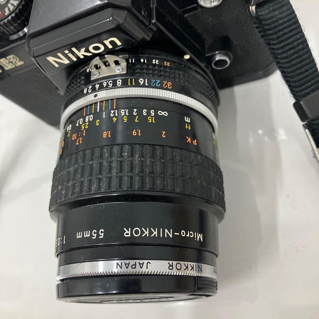 カ*有様 Nikon FE2 ブラックボディ　フィルム一眼レフ　カメラ