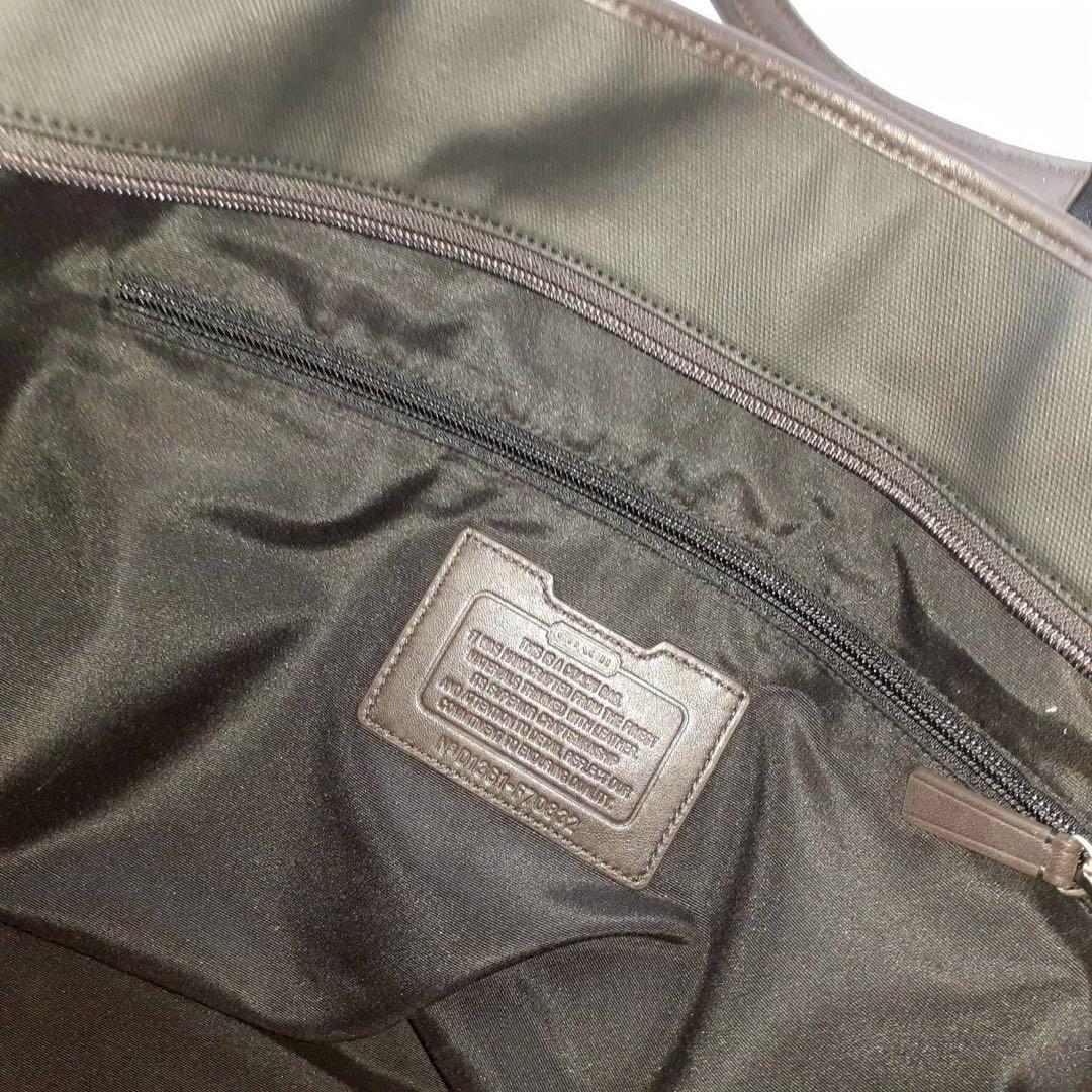 【良品】COACH コーチ 迷彩トートバッグ ポーチ付き 大容量