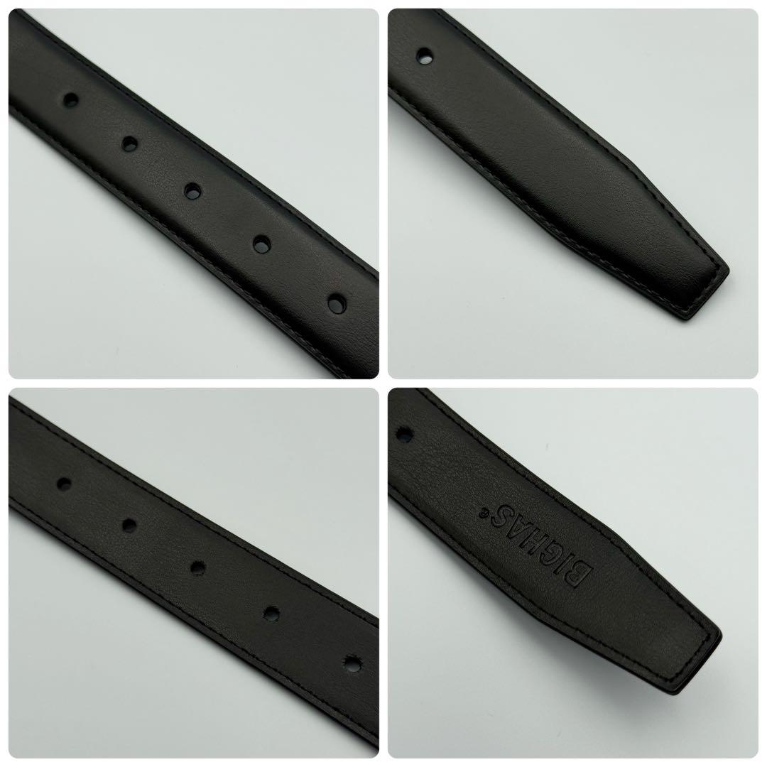 ✨良品✨フェラガモ ベルト ビジネス ガンチーニ シルバー金具 ロゴ刻印 メンズ