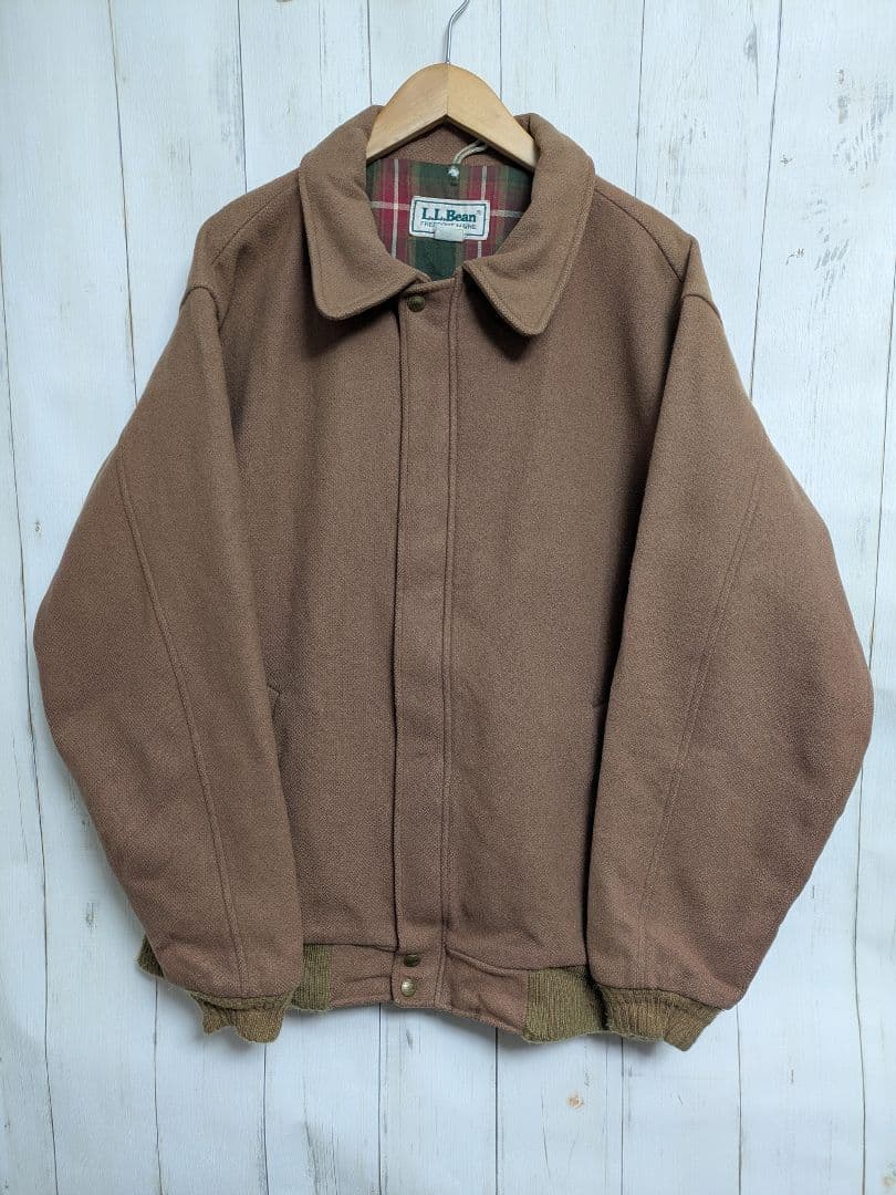 USA製 80s L.L.Bean ベージュ ウールジャケット　u11