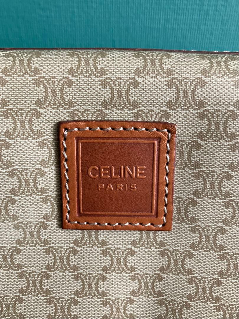 セリーヌ　マカダム柄　ポーチ　オールドセリーヌ　トリオンフ