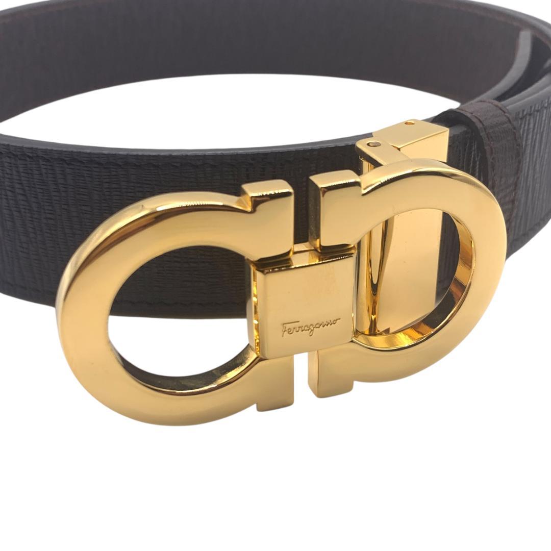 美品Ferragamo フェラガモ　ベルト リバーシブル　調整可 最大110cm