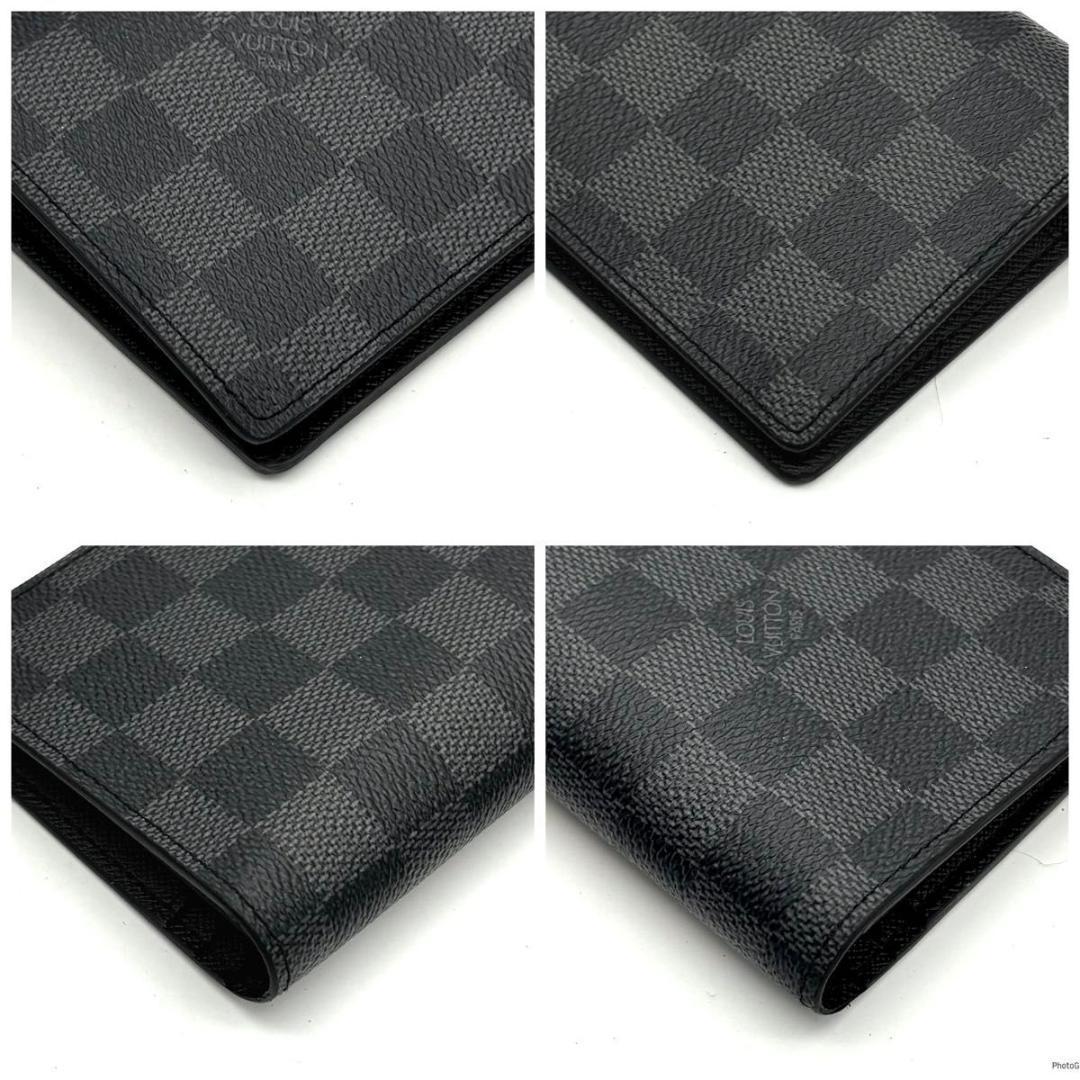 【未使用級】ルイヴィトン ダミエグラフィット ブラザ 二つ折り 長財布 ブラック