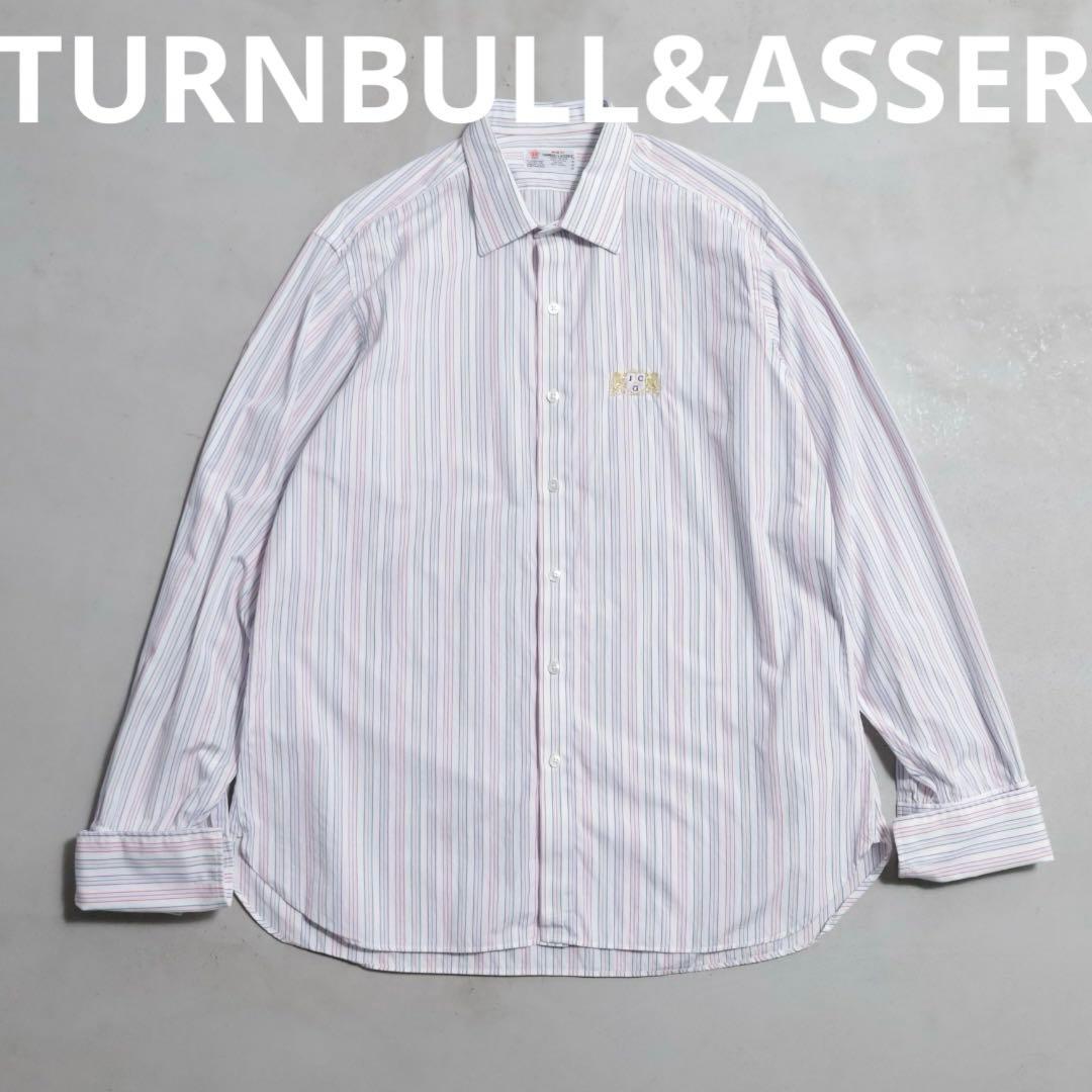 希少 ターンブル&アッサー TURNBULL&ASSER ダブルカフス シャツ
