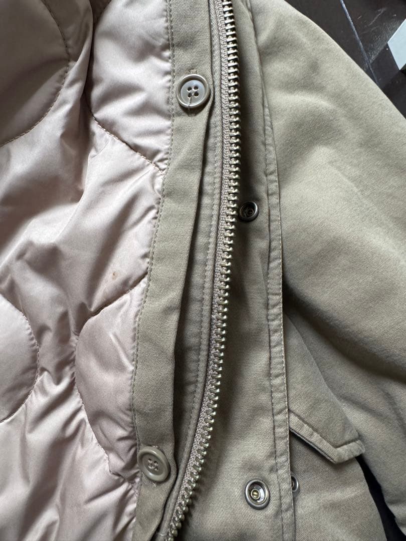 WOOLRICHモッズコート ラビット/コヨーテファー ライナー付