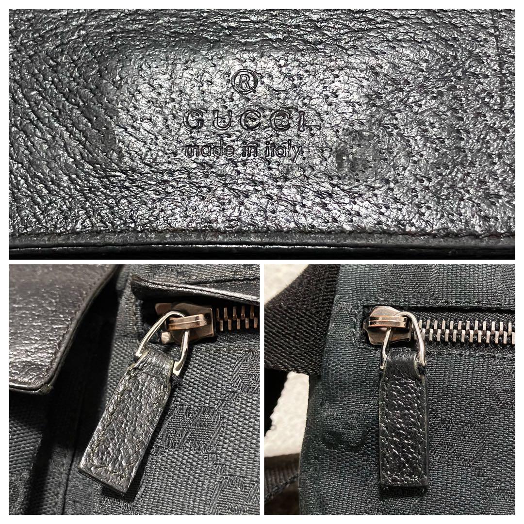 グッチ［ボディバッグ］GGキャンバス　クロスボディ　ショルダーバッグ　ブラック