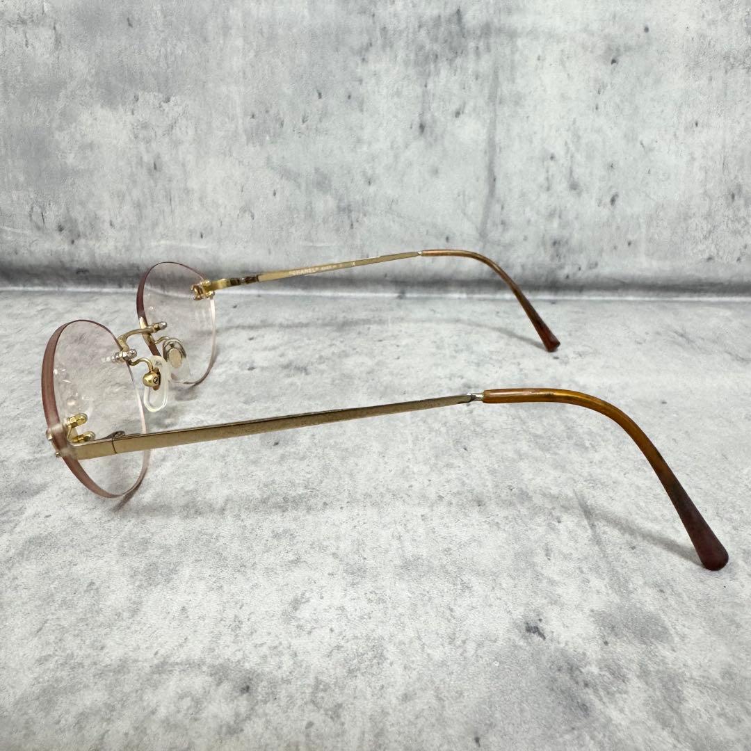 CHANEL シャネル サングラス リムレス ココマーク ヴィンテージ 度入り