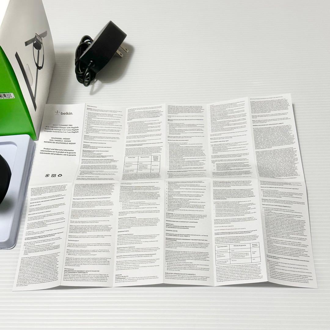 未使用品！ BELKIN wireless charger MagSafe 黒