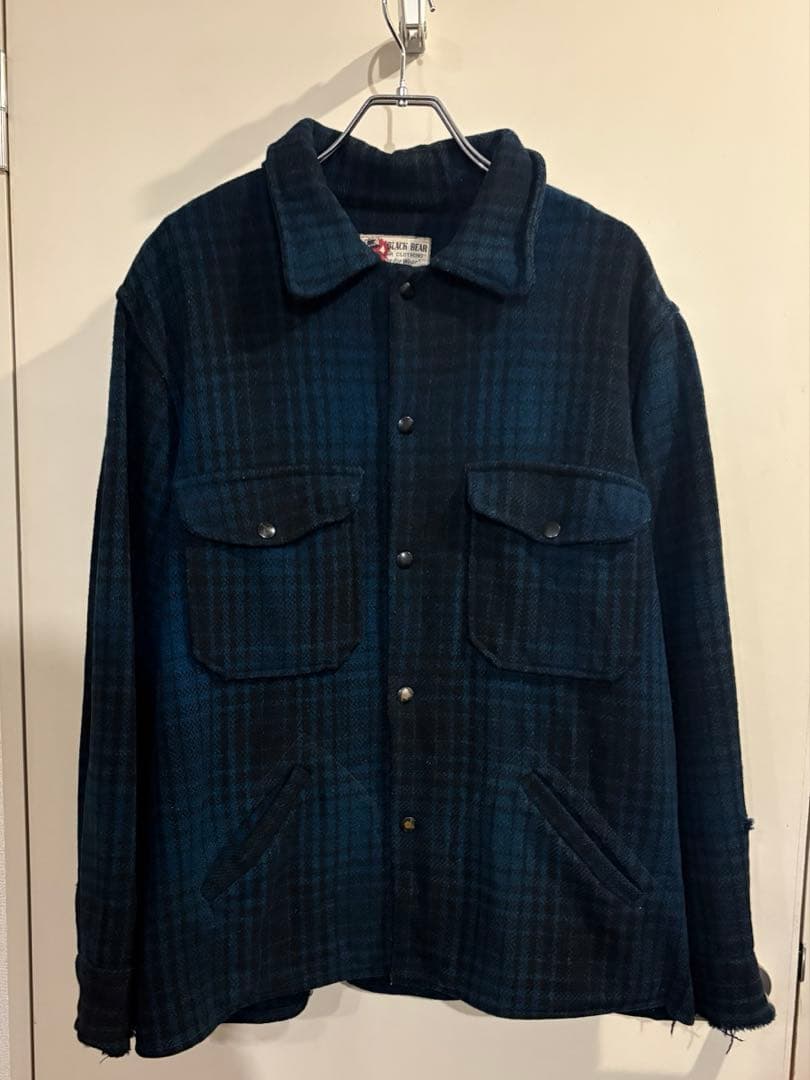 50's black bear ウールジャケット