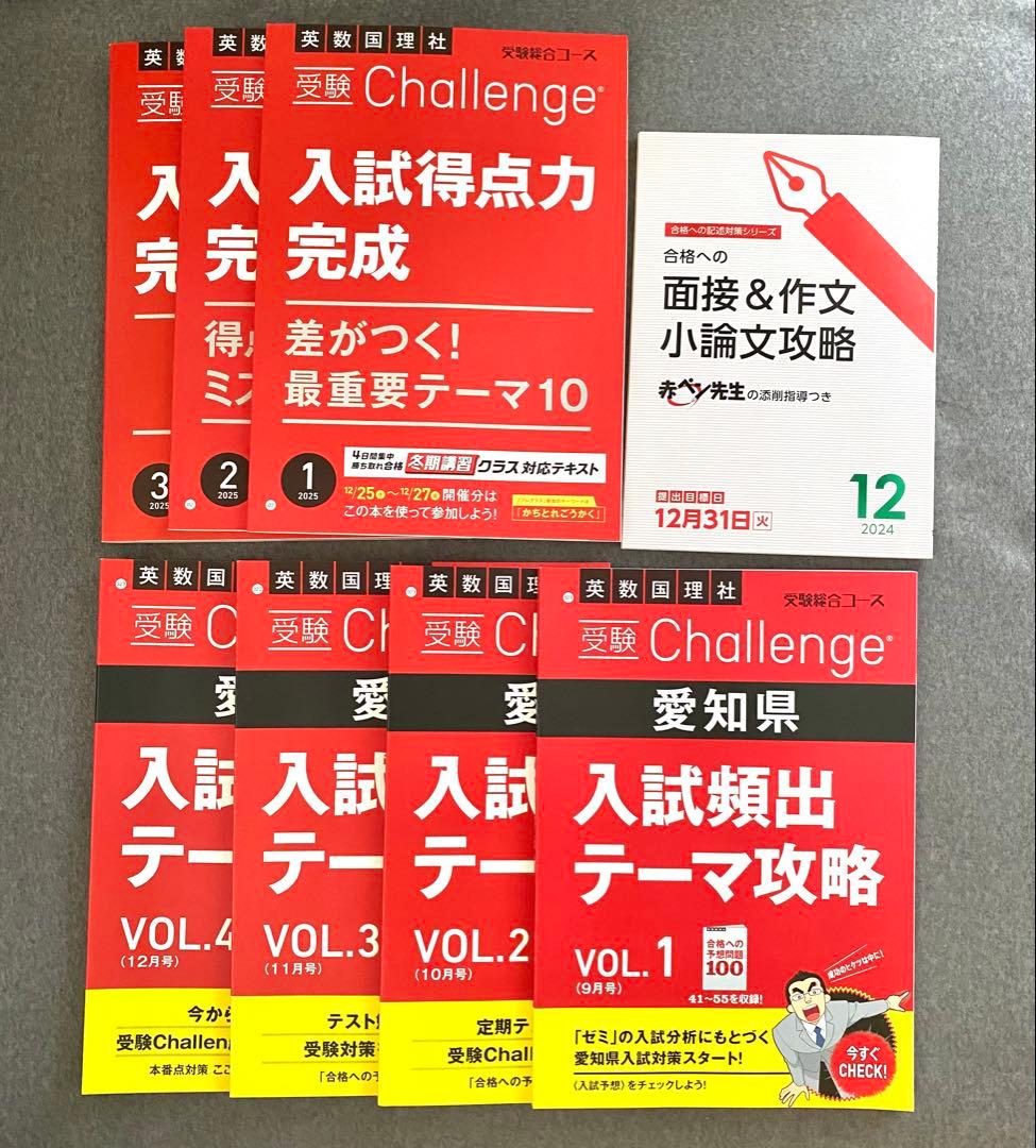 進研ゼミ 中学講座 中3 受験総合コース 愛知県高校入試対策　1年分