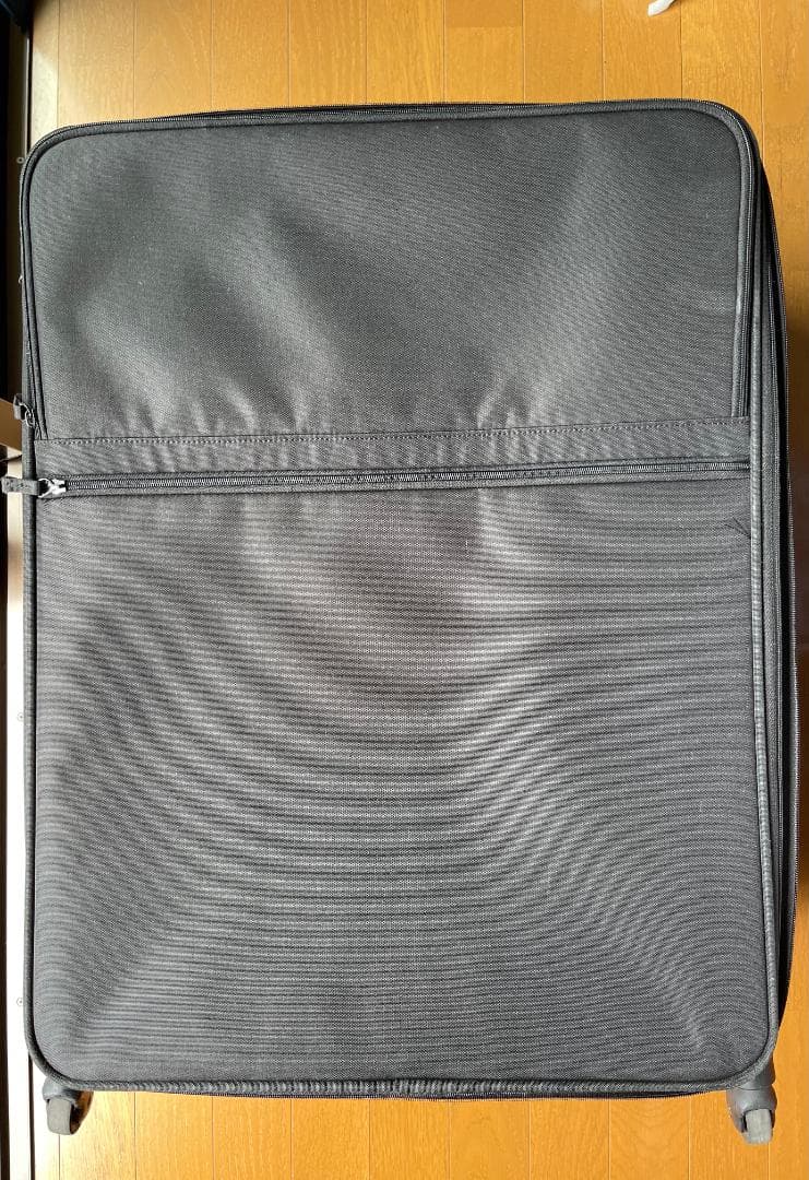 無印良品 半分の厚みで収納できる ソフト キャリーケース 黒 XL MUJI