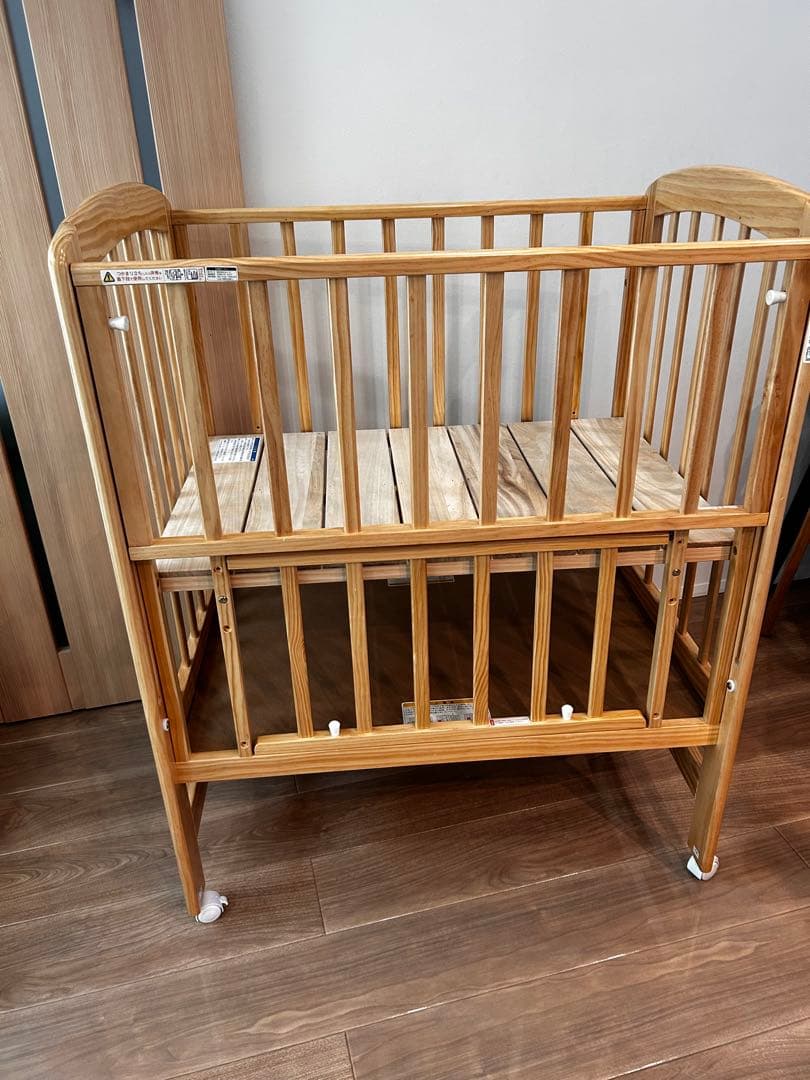 【KATOJI（カトージ）】ハイポジションミニベッド アーチ（ナチュラル）