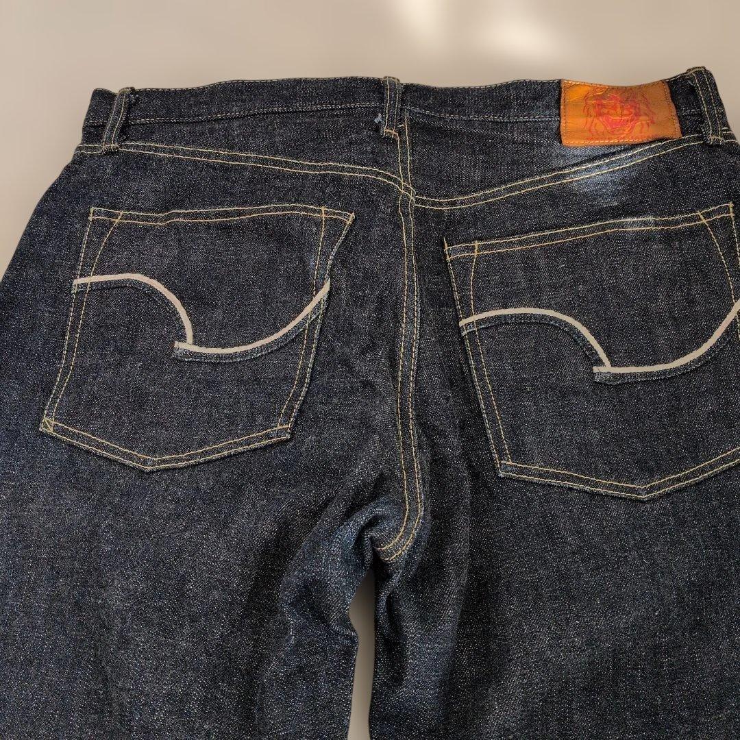 鬼デニム ONIDENIM セルビッジ 濃紺 日本製　W34