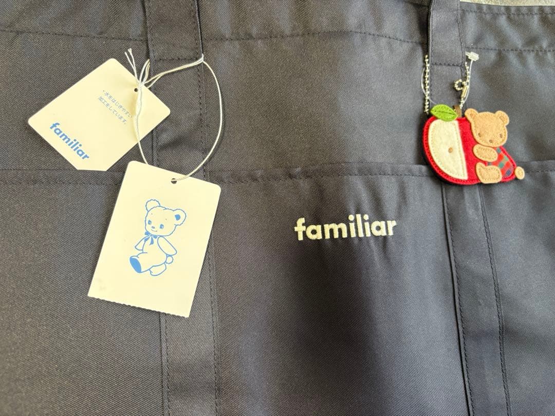 【新品未使用品】familiar ファミリア マザーズバッグ 赤チェック タグ付