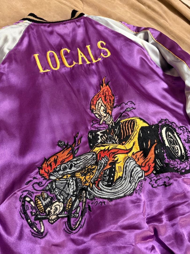 美品２面用 テーラー東洋 虎 日本限定 スカジャン vintage サテン