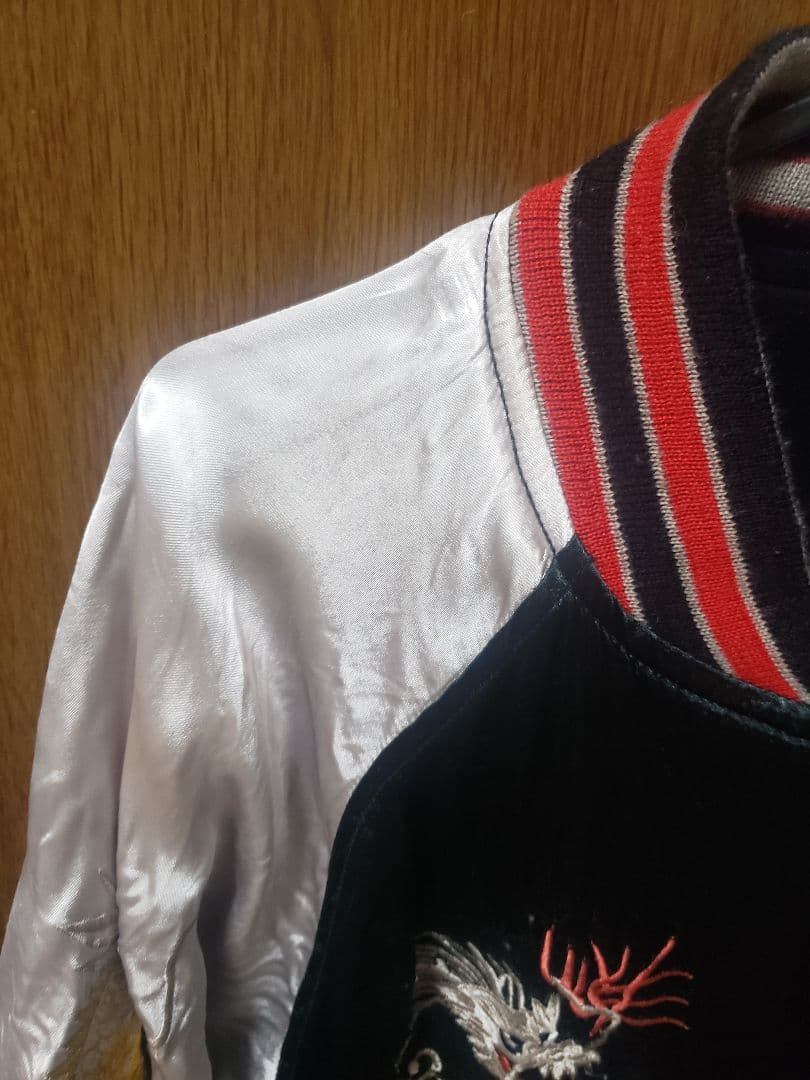 希少 ヒューストン リバーシブル スカジャン 別珍 ベロア　HOUSTON