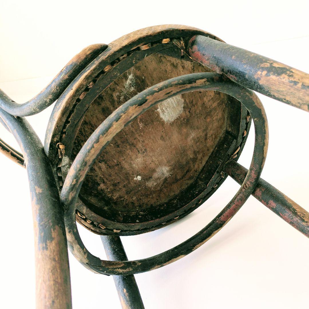 1920s フランス　アンティーク　ベントウッド　チェア　ブラック　椅子