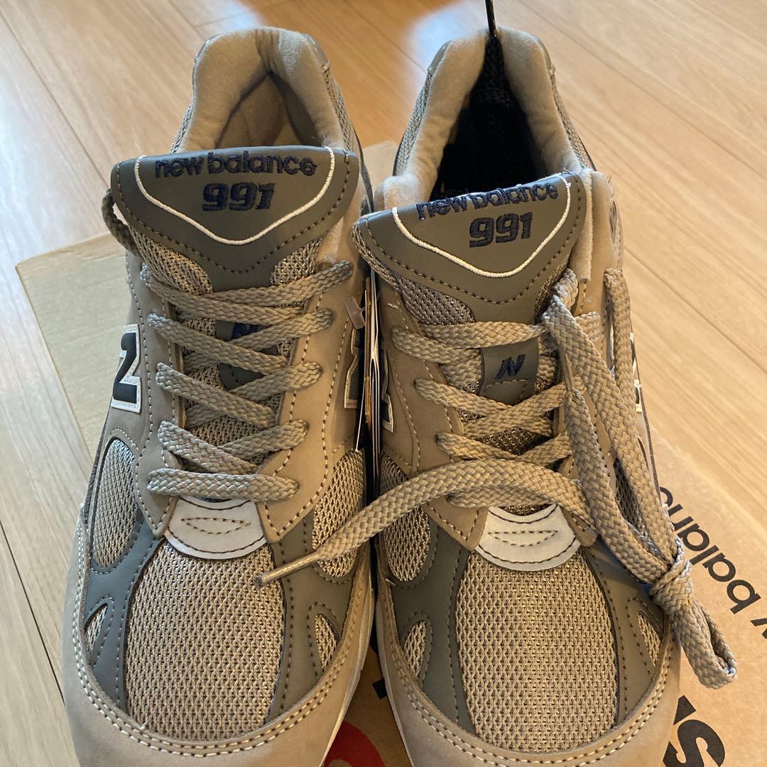 【新品未使用】New Balance 991 20周年限定　グレー スニーカー