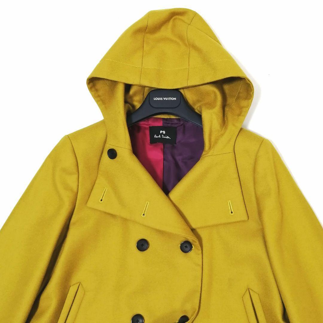 美品✨ポールスミス　ダッフルコート　フード　42　大きいサイズ　イエロー　ダブル