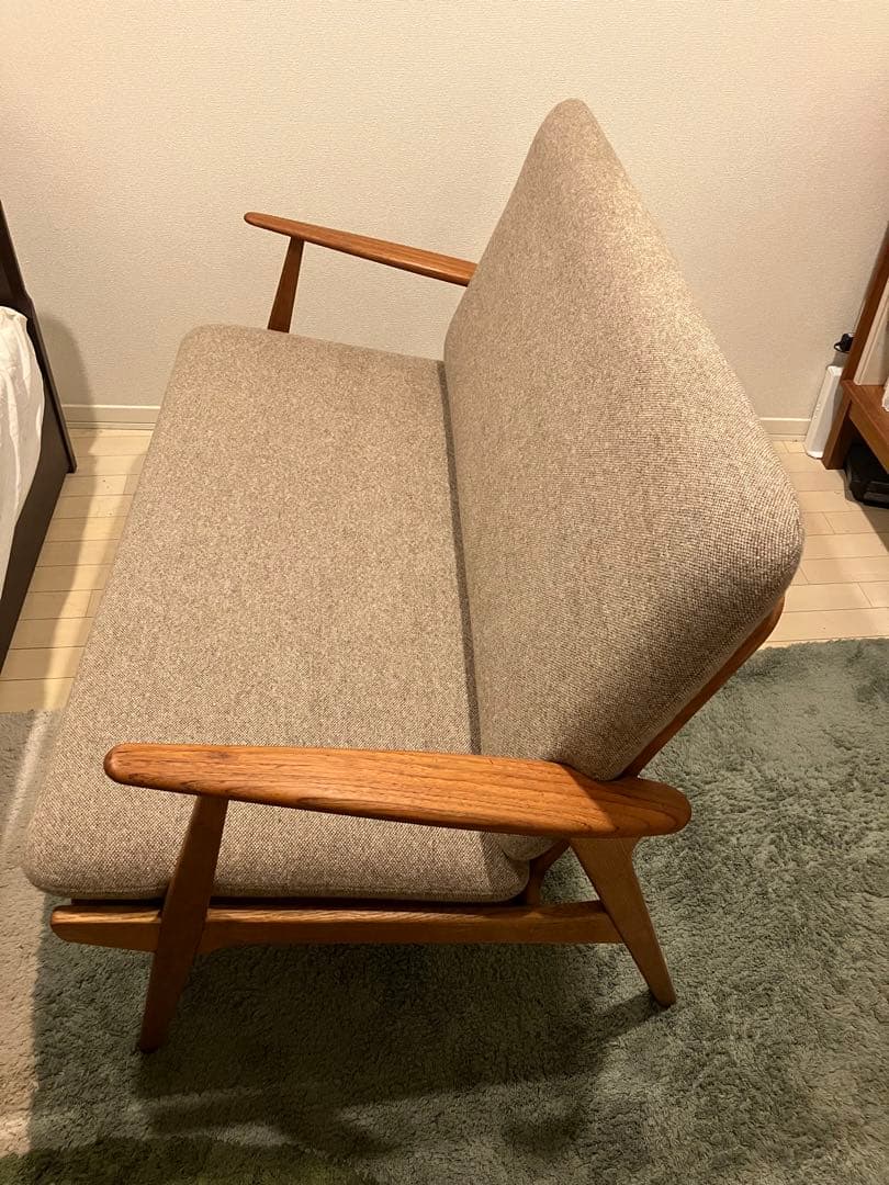 値下げ　北欧デンマーク製　ヴィンテージ　 2シートソファ チーク オーク