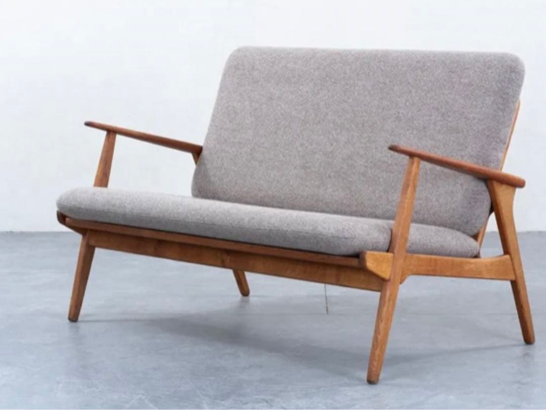 値下げ　北欧デンマーク製　ヴィンテージ　 2シートソファ チーク オーク