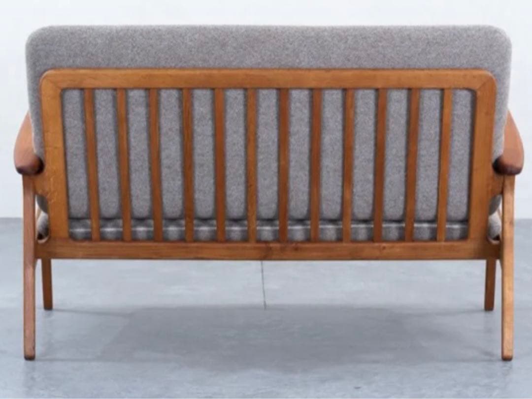 値下げ　北欧デンマーク製　ヴィンテージ　 2シートソファ チーク オーク