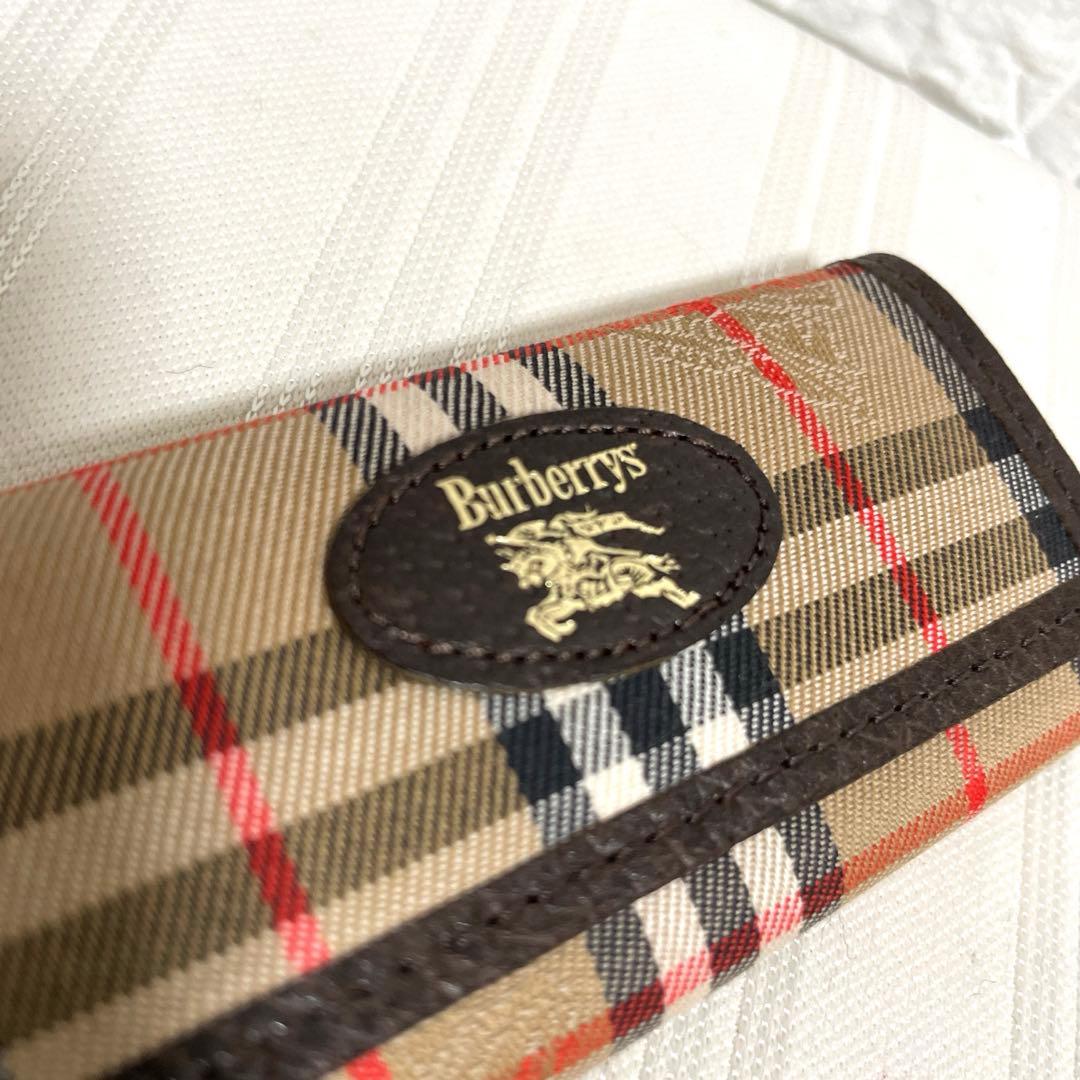 未使用品 バーバリー 3連キーケース シャドーホース ノバチェック ホースロゴ