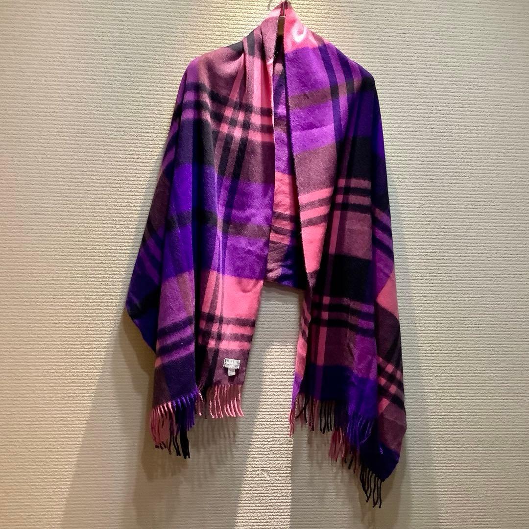 Joshua Ellis ジョシュアエリス カシミヤ100％ チェック柄 大判