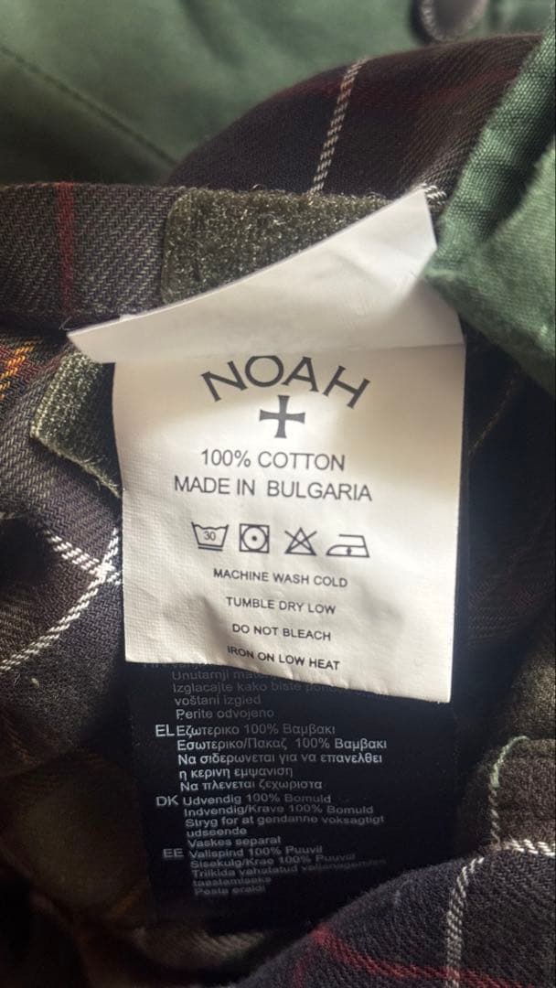 NOAH Barbour ポパイ刺繍グリーンジャケット