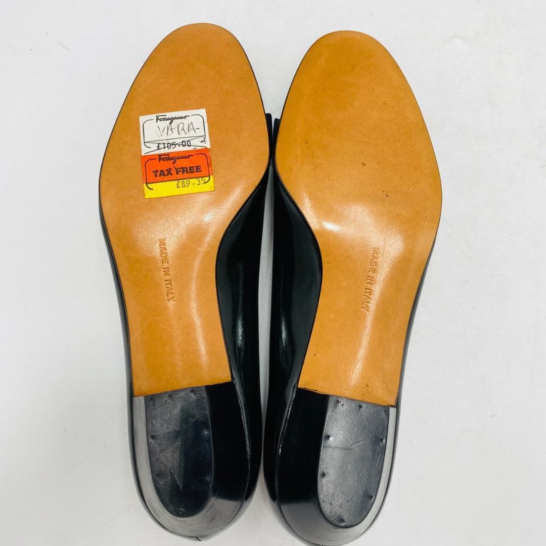 新品　Ferragamo　フェラガモ　ヴァラパンプス　リボン　5 1/2