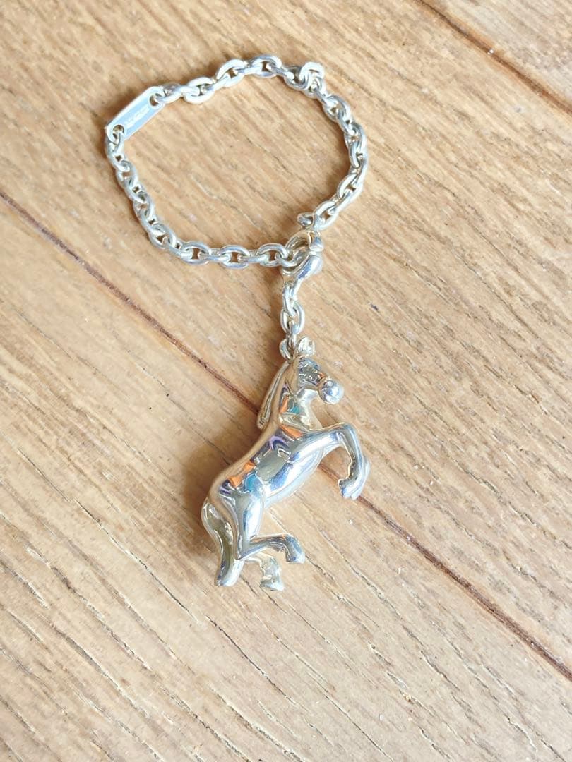 セール　美品！エルメス　シルバー925 キーホルダー