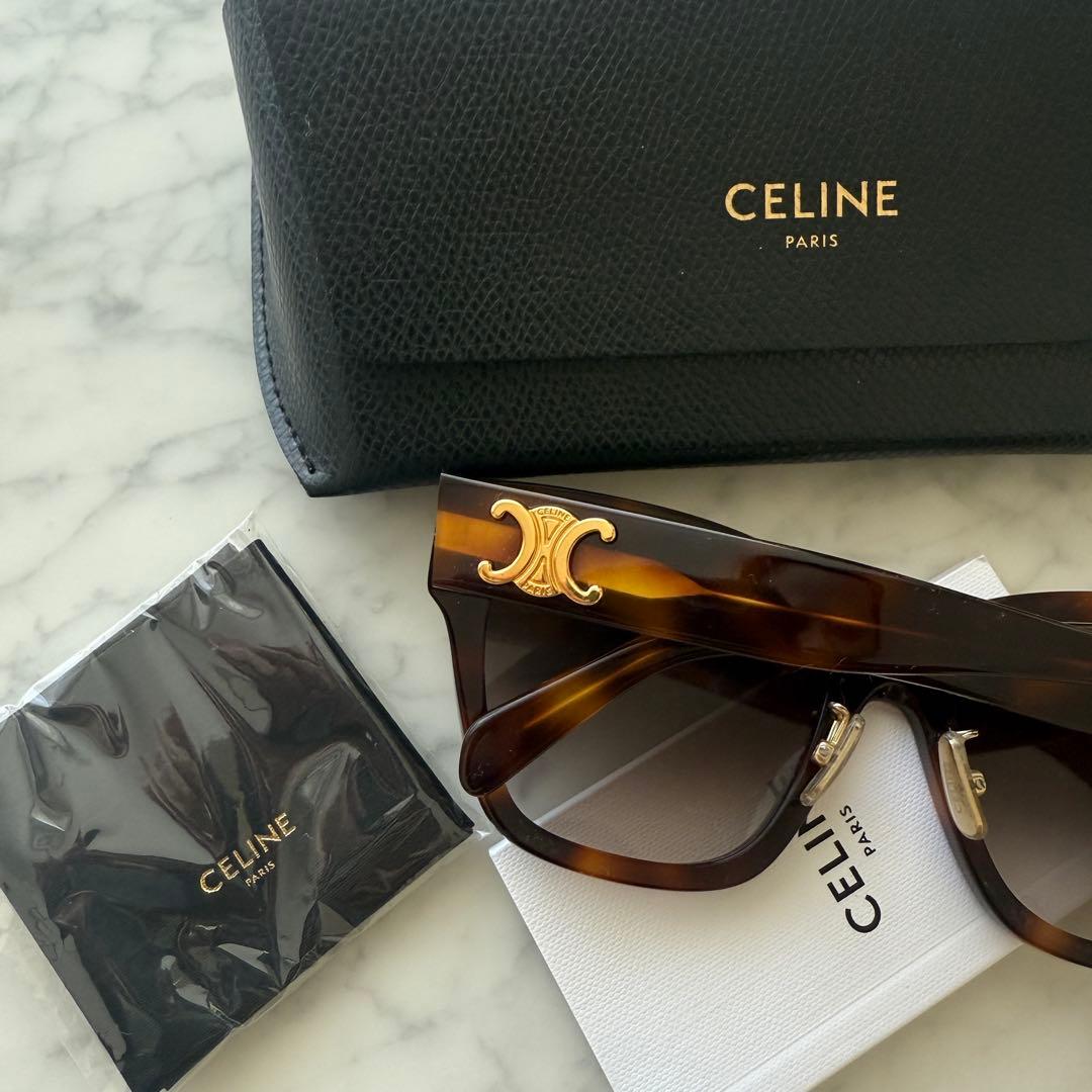 ほぼ未使用★CELINE★ブラウンサングラス ケース付き