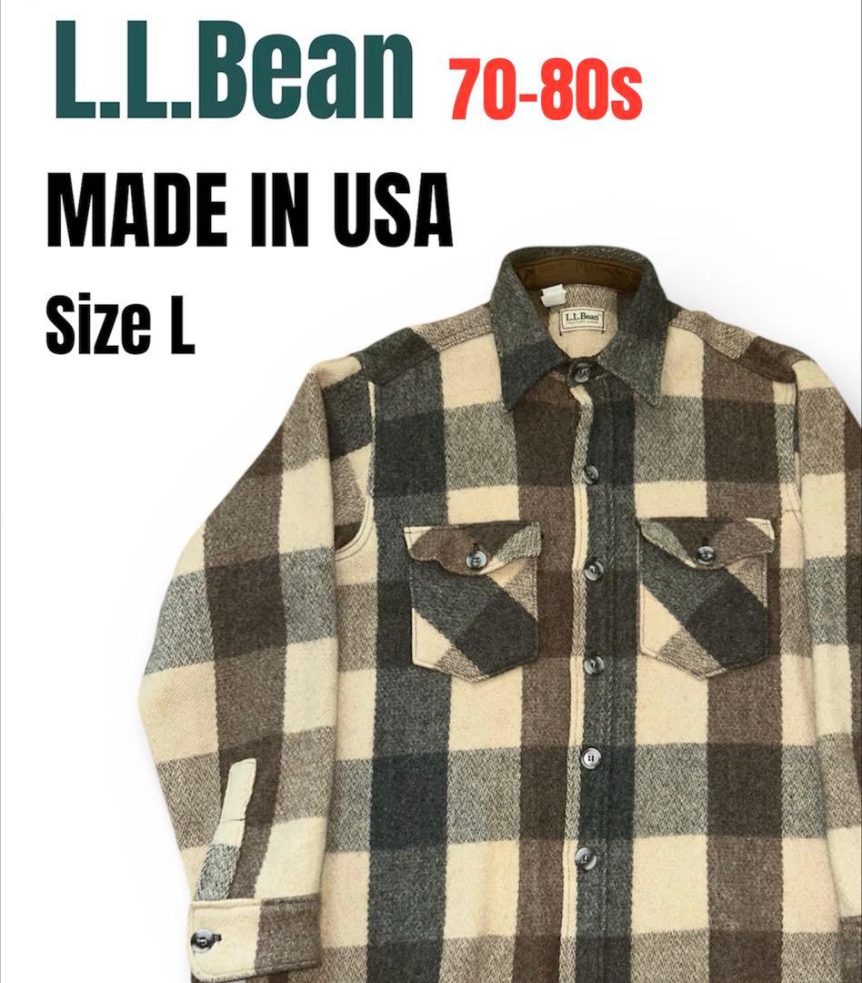 70s〜80s L.L.Bean USA製 ウールジャケット L ヴィンテージ