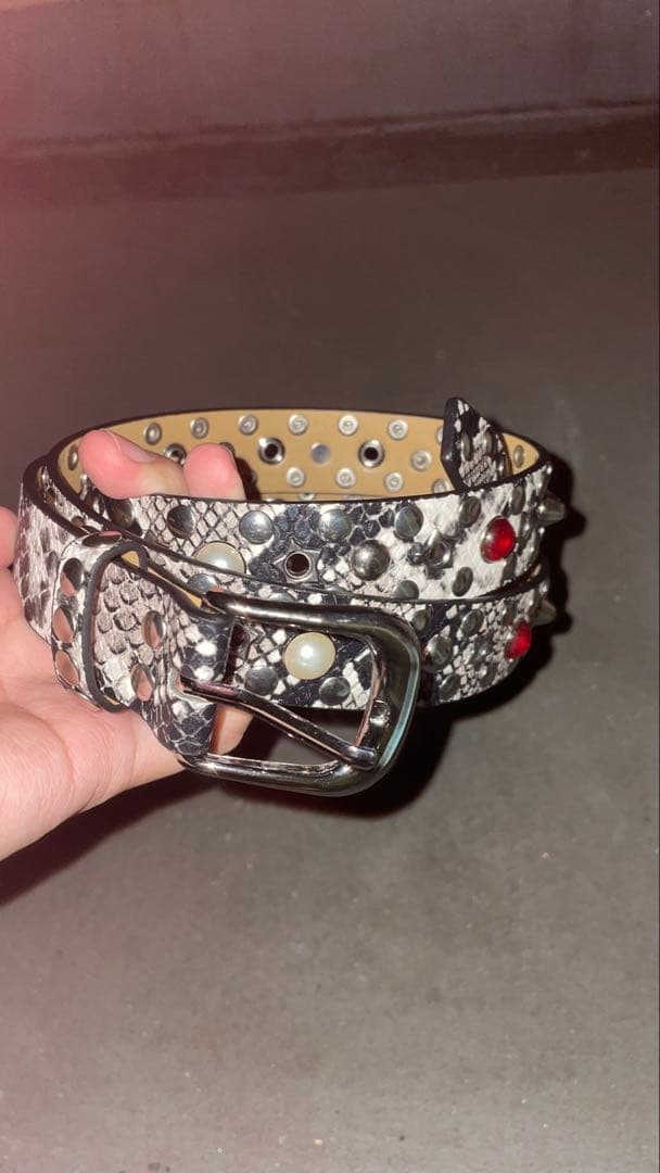 JADED LONDON スネーク柄 スタッズベルト 最安値 即日発送