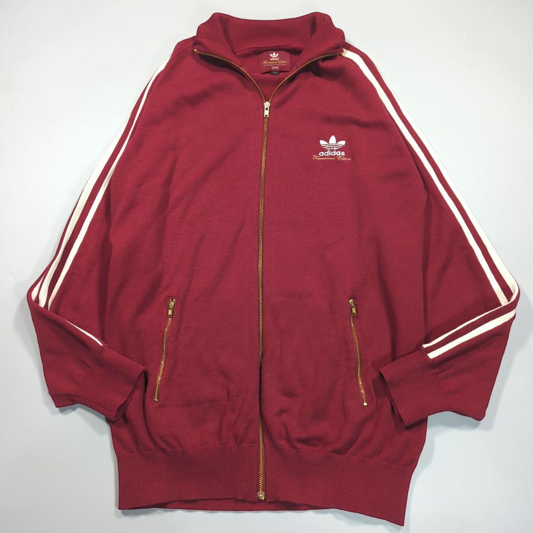 【希少カラー サイズ】アディダス ニットトラックジャケット トレフォイル 刺繍